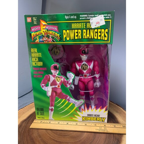 1994 Bandai Mighty Morphin Power Rangers Deluxe Karate Action Kimberly 8" Figure - Picture 6 of 7